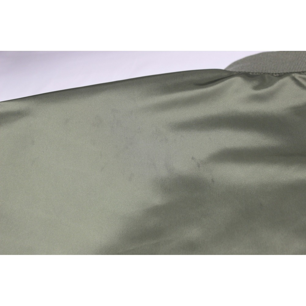 Gap Bomber Jacket Men's XXL Green Satin Full Zip Relaxed Fit Casual Outerwear - Picture 10 of 13